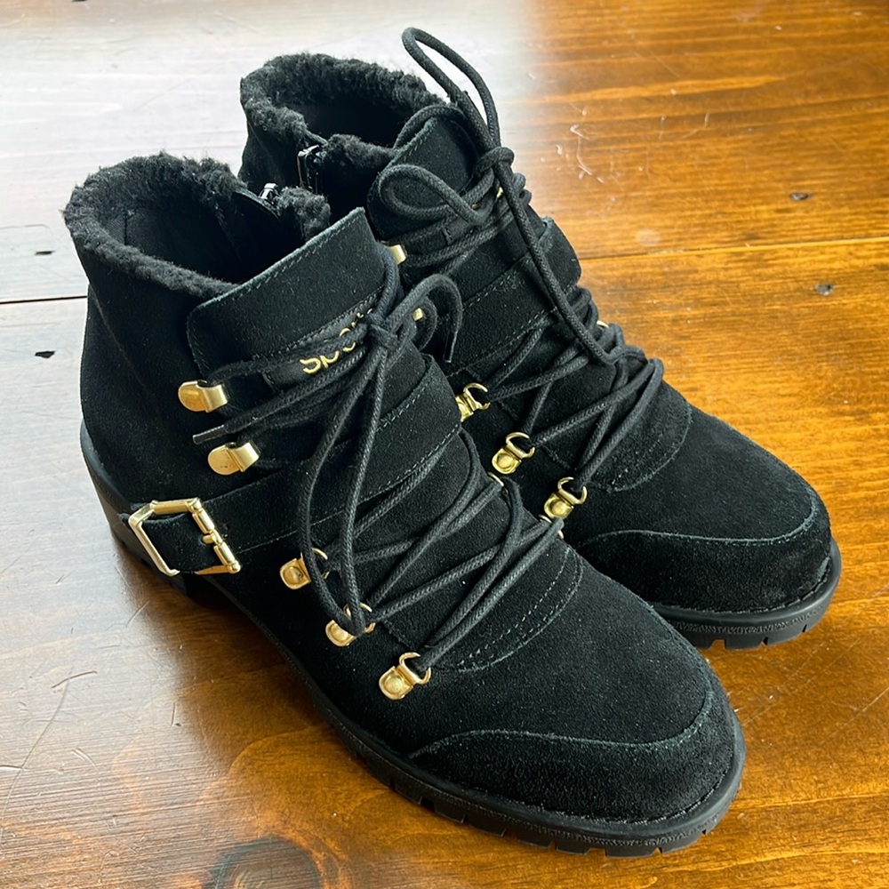 Sporto Black Suede Katie Boots Sz 9.5
